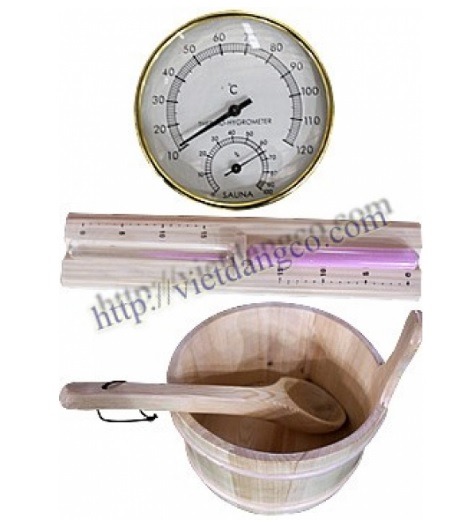 Đồng hồ đo nhiệt độ và độ ẩm - thùng gáo gỗ